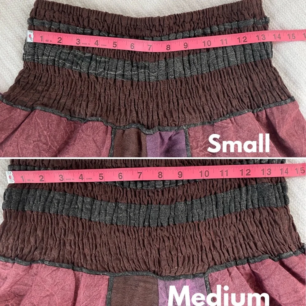 Purple Patchwork All Natural 100% Cotton Harem Pant - Picture 11 of 16